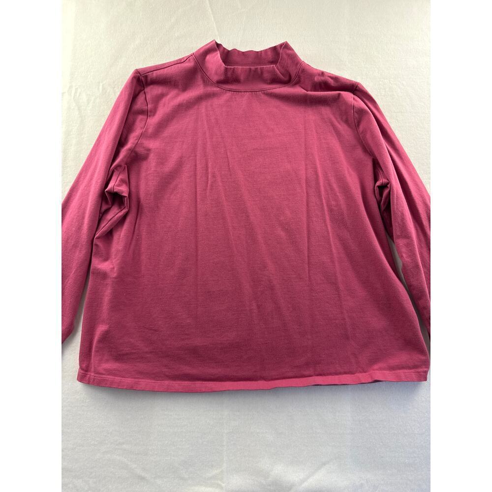 Women’s d&Co Essentials Pink Turtleneck Long Sleeve Sz XL